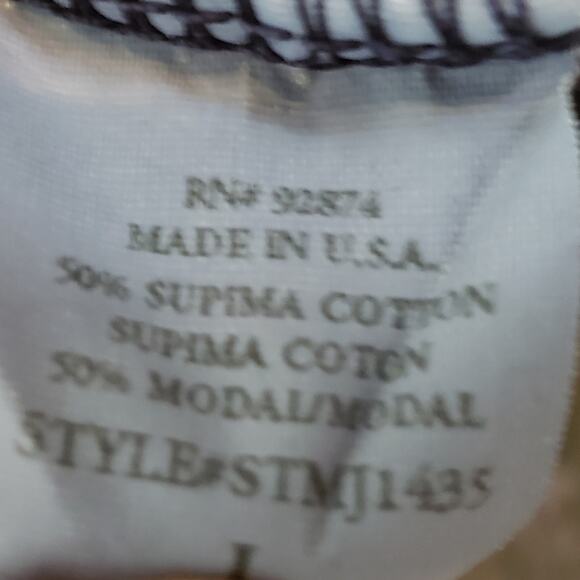 Splendid Blouse Women L Blue 3/4 Sleeve Knit Wide V-neck Flowy STMJ1435 USA Made - Picture 6 of 6